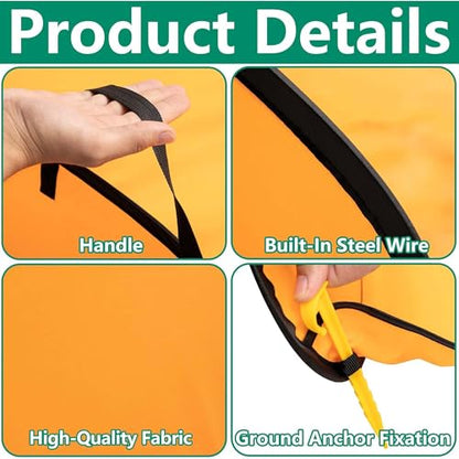 140 Gallon Pop up Leaf Collector, Foldable Lawn Leaf Dustpan Bag Tool - color: 1 Pcs
