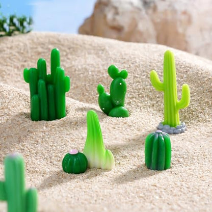 11 PCS Mini Resin Cacatus Plants, Fairy Garden Accessories, Miniature Figurines, Micro Landscape Ornaments - color: Cacatus