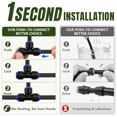 Drip Irrigation Nozzles 20 Pack, 8 Inch Adjustable Sprayers for 1/4 Tubing - size: 20
