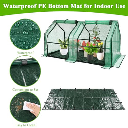 U'Artlines Portable Mini Greenhouse Small Green House 47x24x24 Inch - size: 47x24x24 Inch