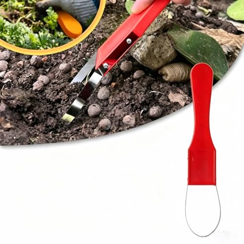 Weeder Handheld Weed Puller Tool Hand Gardening Tool Manual Weeder,Red - color: Red