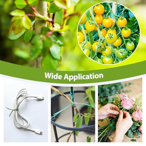 328ft(100m) Garden Plant Twist Ties with Cutter - color: White