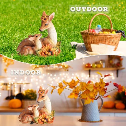 Garden Deer Decor Fall Animal Statue Outdoor Thanksgiving Autumn Decoration