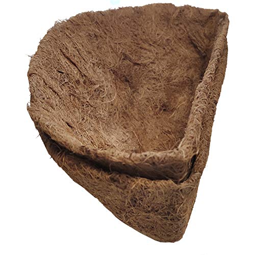 14 inch Coco Liner for Planters, 2PCS Half Round Replacement Plant Basket Liners Coco Fiber Liner for Hanging Basket Wall Flower Basket, Half Circle Wall Planter - size: 14 inch