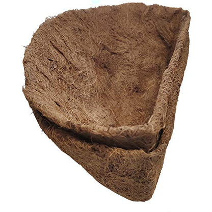14 inch Coco Liner for Planters, 2PCS Half Round Replacement Plant Basket Liners Coco Fiber Liner for Hanging Basket Wall Flower Basket, Half Circle Wall Planter - size: 14 inch