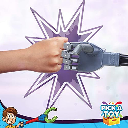 Interactive Grabber Toy for Kids – 3 Pack Robot Claw Arm Set, Hand-Eye Coordination STEM Tool, 18 Inch Reacher Grasping Toy - style: Robot Hand and Robotic Claw Grabber