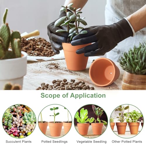 Baxrou Terra Cotta Pots 24 Pack 3.15 Inch Mini Clay Pot with Drainage Holes