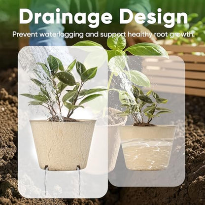 120 Pack 4 inch Peat Pots for Seeding with 120Pcs Plant Labels, Biodegradable Seed Starter Pots with Drainage Holes, Garden Germination Nursery Pots
