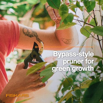 Fiskars 7" Plant Sculpting Bypass Pruners & Holder, 1/2" Cut Capacity
