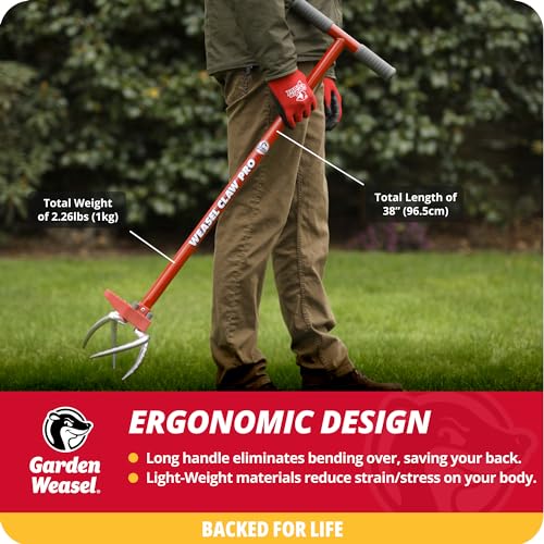 Garden Weasel Claw Pro 3-in-1 Hand Cultivator Tiller Weeder Soil Loosener - style: Cultivator - Original