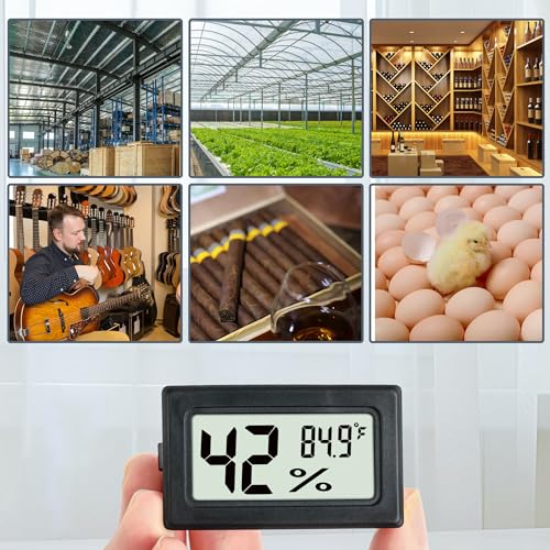 EWPJDK 6 Pack Mini Hygrometer Thermometer Indoor Humidity Meter Digital