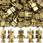 Civaner 50 Pcs Small Robots, Mini Brass Figurines, Mini Robots - style: Robot
