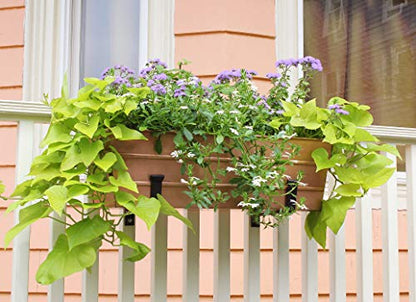 Achla Designs Medium Copper Flower Box with Wall Brackets
