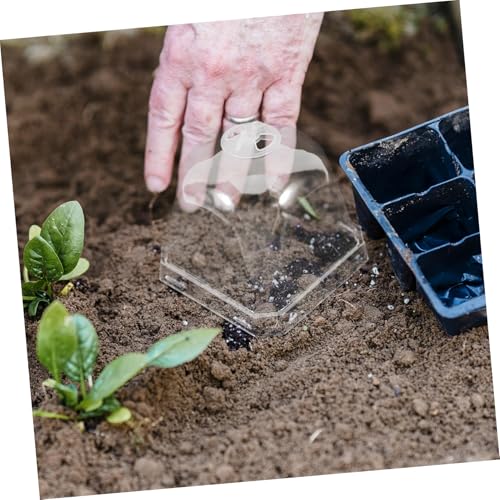 Toddmomy 10Pcs Transparent Greenhouse Dome Plant Cloche Covers - size: 7.50X7.50X7.50CM