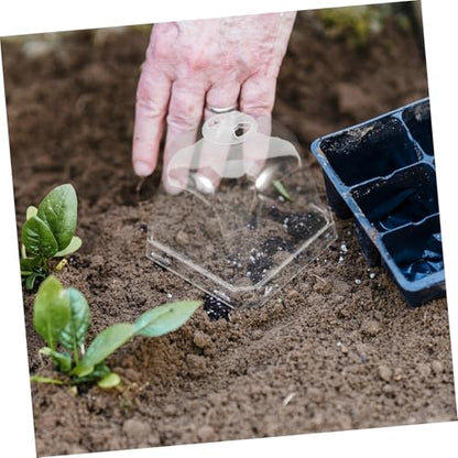 Toddmomy 10Pcs Transparent Greenhouse Dome Plant Cloche Covers - size: 7.50X7.50X7.50CM