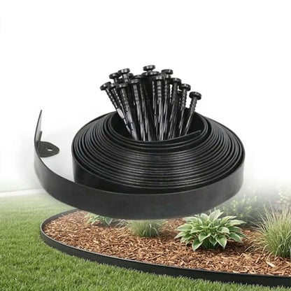 Gardzen 1.5" x 33' Landscape Edging Kit - color: Black, size: 1.5IN-33FT