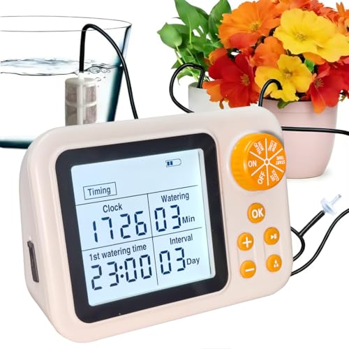 Automatic Flower Watering drip Irrigation Set, Timer, Suitable for Indoor Gardens, greenhouses, and Planting Sheds (1 Set, excluding Humidity Sensor) - color: 1 set (without humidity sensor)