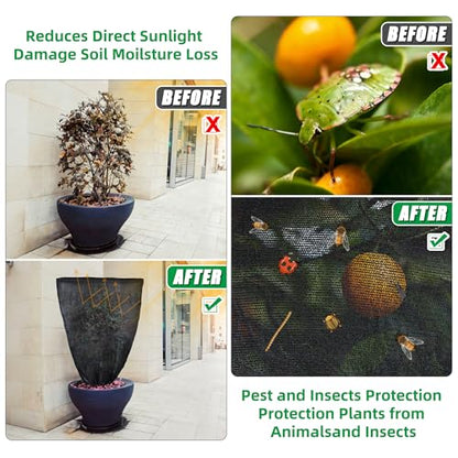 2 Pcs Garden Plant Shade Cover Shade for Plants Shade Cover for Plants - size: 3.94 x 2.62 Ft