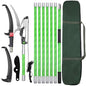27 Feet Tree Pole Pruner Manual Branches Trimmer Tree Branch Garden Tools Loppers Hand Pole Saws Extendable Height Adustable System for Sawing and Shearing - size: 27FT