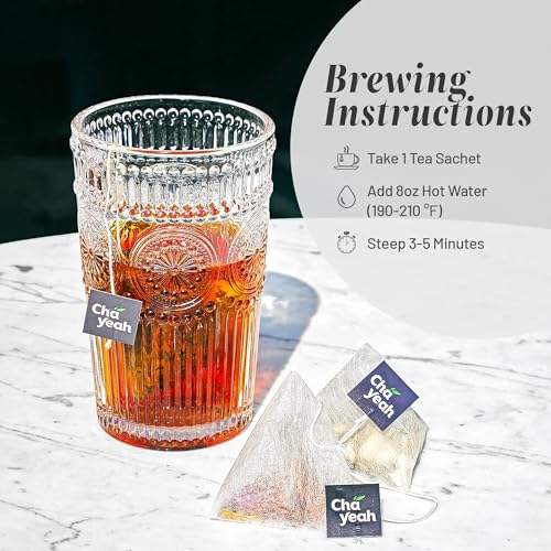 ChaYeah, Premium Tea Collection, 16 Whole Leaf Tea Bags, 8 Assorted Flavors