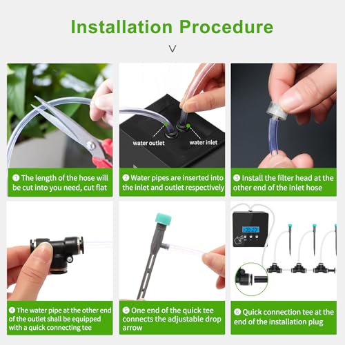 Automatic Watering System for Potted Plants - 10-Pot Indoor Plant Waterer with Timer, Leak-Proof Design & USB-C/Battery Power