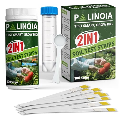 Palinoia 2-in-1 Soil Test Kit for pH and Nitrogen, 100 Strips