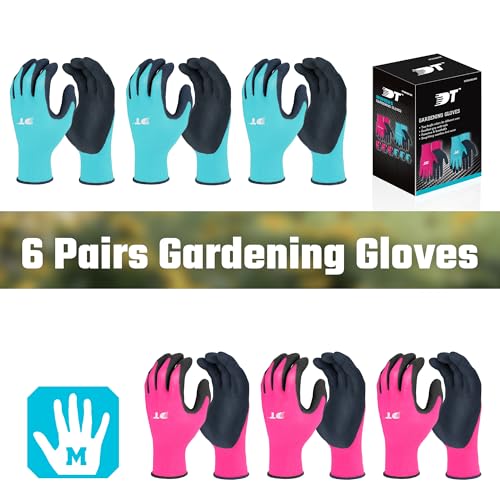 DURATECH DT 6 Pairs Garden Gloves Medium - size: Medium