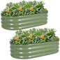 G GOOD GAIN 2Pcs Raised Garden Beds Galvanized, Planter Boxes Kit, Oliver - color: Oliver Green, size: 4×2×1ft (2 Pack)