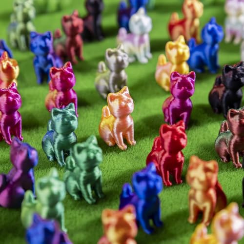 100pcs Mini 3D Printed Animals Tiny Animals Plastics Figures Miniature Little Small Cat Figurines Bulk for Micro Fairy Garden Landscape Accessories Hide Crafts Decor Aquarium - color: 100p-cat