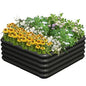 3x3x1ft Raised Garden Bed Kit for Outdoors, Rustproof PP Raised Planter Box, Large Garden Box Flower Bed with Press-Fit Assembly, Gardening Containers for Vegetables Flowers Herbs, Balck - size: 3 × 3 × 1 FT