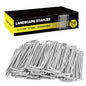 HongWay 240 Pack Landscape Staples 4 Inch, Galvanized Garden Stakes - size: 4 Inch