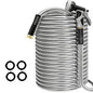 Lefree 200ft Heavy Duty Stainless Steel Garden Hose - color: Gray, size: 200FT