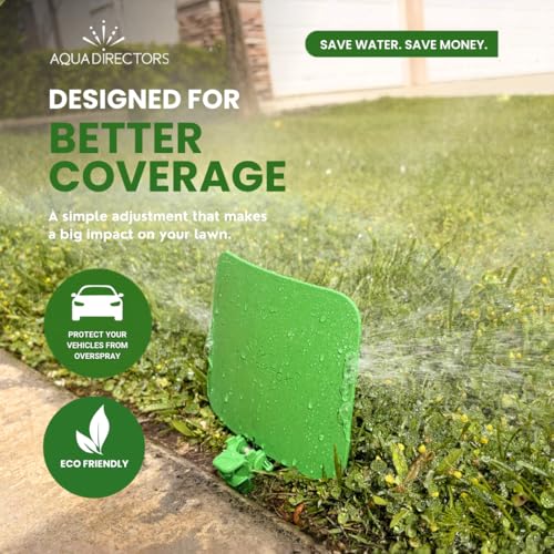 Side Shield 2 Pack – New & Improved Sprinkler Deflector for Lawn Edges, Redirects Overspray from Driveways & Sidewalks, Reinforced Spike & Durable Design