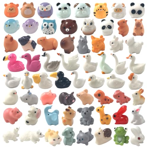 EMiEN 66pcs Mini Animals,66 Styles Resin Animals - color: 66pcs Mini Animals
