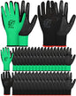 Honeydak 36 Pairs Garden Gloves Bulk for Men Women - color: Black, Green