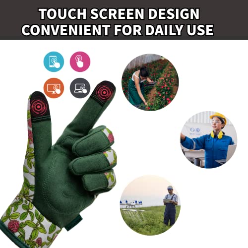 Cute Pattern Gardening Gloves,Thornproof Garden Glove,Gardener Gift - color: 1 Pair Per Pack-green, size: Small