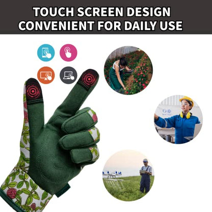 Cute Pattern Gardening Gloves,Thornproof Garden Glove,Gardener Gift - color: 1 Pair Per Pack-green, size: Small