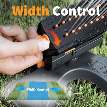 Diivoo Mini Turbo Oscillating Water Sprinklers for Yard, Garden Sprinkler with Large Base, Adjustable Width, Range and Flow Rate, 16 Nozzles, Grey - color: Gray