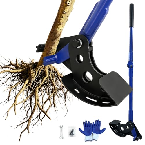 Sapling Puller Tool & Tree Puller Heavy Duty Root Puller for ¼" - 2 " Woody Stems 56" High Leverage Manual Tree Root Remover Fully Uproots Trees, Shrubs| Ergonomic Garden Tool for Farming, Forestry