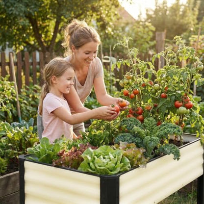 SnugNiture Raised Garden Bed with Legs, 48×18×32in, 2 Pack, White - color: White, size: 48×18×32in(2PCS)