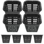 BESPORTBLE Hydroponic Net Pots: 8pcs Slotted Mesh Net Cups, Hydroponic Square Cups Mesh Planting Cups Plastic Net Pots for Hydroponics