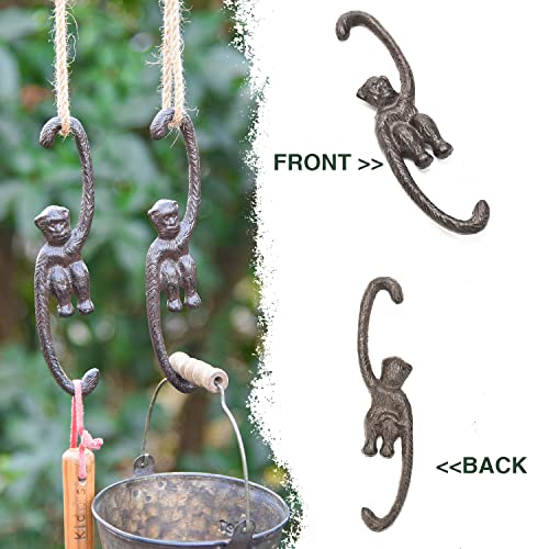 Sungmor Cast Iron Plant Hangers, 2PC 7.9 Inches Monkey Hooks - color: Monkey Hooks - 2pcs