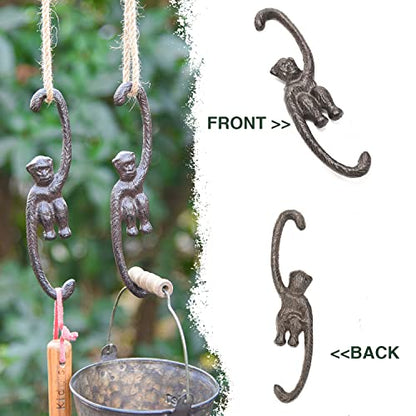 Sungmor Cast Iron Plant Hangers, 2PC 7.9 Inches Monkey Hooks - color: Monkey Hooks - 2pcs