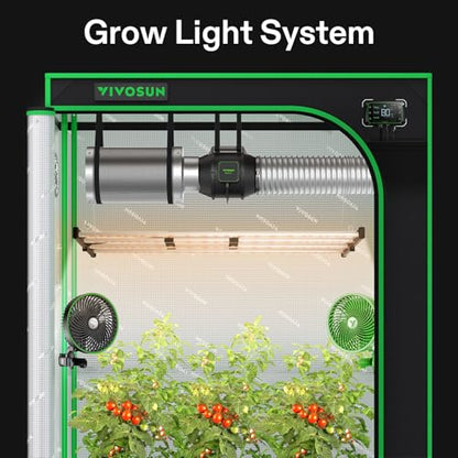 VIVOSUN VSFL3000 300W LED Grow Light Foldable 4-Bar Dimmable Full Spectrum - size: 3x3