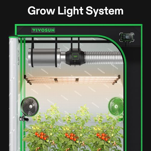 VIVOSUN VSFL4300 430W LED Grow Light Foldable 4-Bar Dimmable Full Spectrum - size: 3.9x3.9
