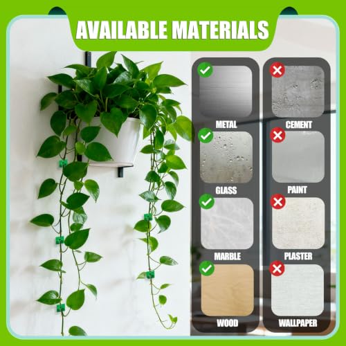 100Pcs Wall Plant Climbing Fixer Clips for Wall Vines Traction Fixing,Green - color: Green