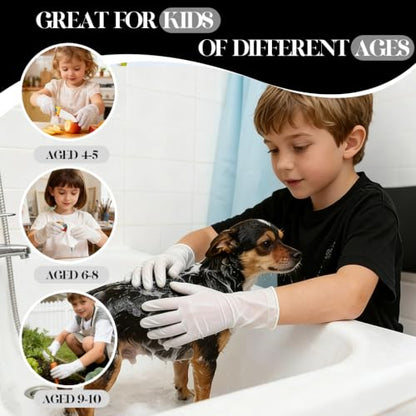 Kids Disposable Gloves, 5-Mil Safe White Nitrile, XS, 100Ct - color: White of 100pcs, size: X-Small