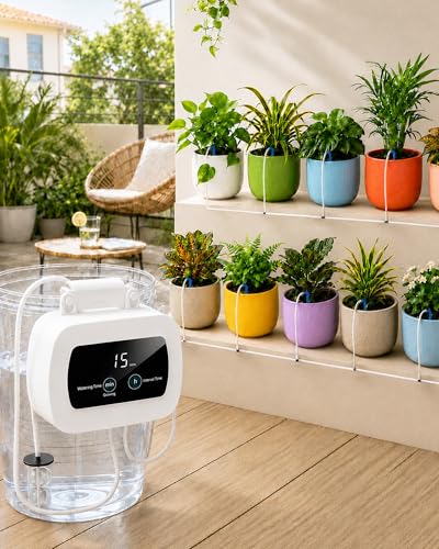 Bamworld Automatic Watering System for 10 Potted Plants Indoor