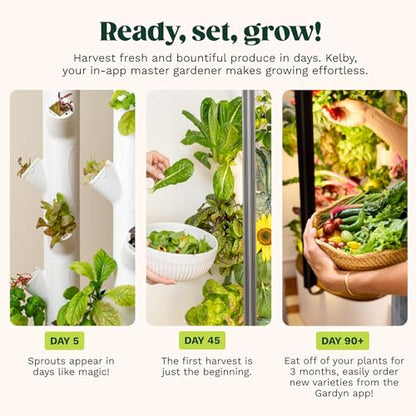 Gardyn Studio 2 Hydroponics Growing System - 16 Plants, Smart Tower
