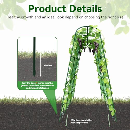 Cucumber Trellis for Raised Bed with Plastic Coated Steel Pipe-63"*50",Grn - size: 51L*23.6W*62.4H inch